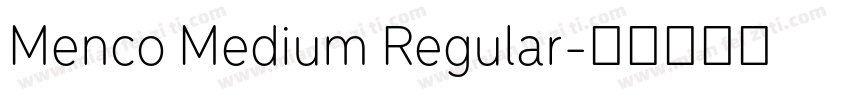 Menco Medium Regular字体转换